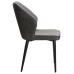 Стул обеденный DOBRIN KEVIN, черные матовые ножки, Сиденье серая ткань FC-09, Спинка антрацит кожзам RU-08