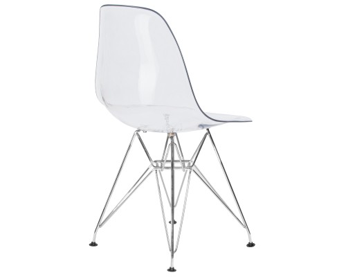 Набор 4 шт Стул обеденный DOBRIN DSR CASPER, ножки хром, цвет прозрачный