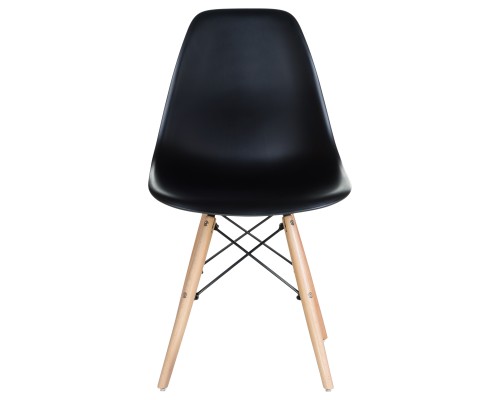 Стул обеденный DOBRIN DSW, ножки светлый бук, цвет чёрный (B-03)