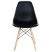 Стул обеденный DOBRIN DSW, ножки светлый бук, цвет чёрный (B-03)