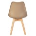 Стул обеденный DOBRIN JERRY SOFT, ножки светлый бук, цвет сиденья бежевый (GR-03)