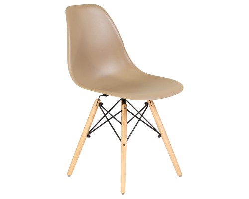 Стул обеденный DOBRIN DSW, ножки светлый бук, цвет бежевый (GR-03)