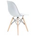 Стул обеденный DOBRIN DSW, ножки светлый бук, цвет белый (W-02)