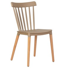 Стул обеденный DOBRIN THEO, ножки светлый бук, цвет бежевый (GR-03)