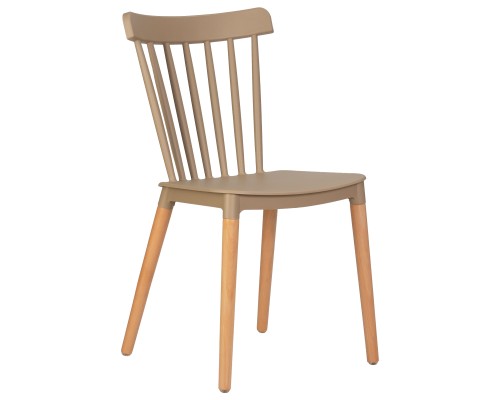 Набор 4 шт Стул обеденный DOBRIN THEO, ножки светлый бук, цвет бежевый (GR-03)