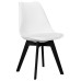 Стул обеденный DOBRIN HARRY, цвет сиденья белый (W-02), ножки пластик черные (В-03)