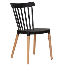 Стул обеденный DOBRIN THEO, ножки светлый бук, цвет черный (B-03)