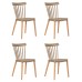 Набор 4 шт Стул обеденный DOBRIN THEO, ножки светлый бук, цвет бежевый (GR-03)