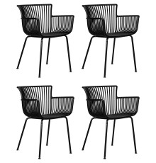 Набор 4 шт Стул обеденный DOBRIN ROSS, черный (B-03) без подушки