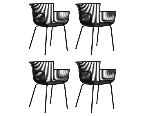 Набор 4 шт Стул обеденный DOBRIN ROSS, черный (B-03) без подушки