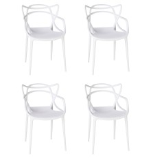 Набор 4 шт Стул обеденный DOBRIN MASTERS, белый (W-02)