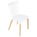 Набор 4 шт Стул обеденный DOBRIN THEO, ножки светлый бук, цвет белый (W-02)