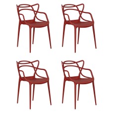 Набор 4 шт Стул обеденный DOBRIN MASTERS, кирпичный (R-05)