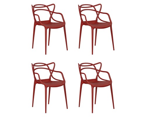 Набор 4 шт Стул обеденный DOBRIN MASTERS, кирпичный (R-05)