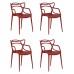 Набор 4 шт Стул обеденный DOBRIN MASTERS, кирпичный (R-05)