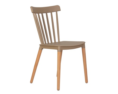 Набор 4 шт Стул обеденный DOBRIN THEO, ножки светлый бук, цвет бежевый (GR-03)