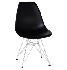 Стул обеденный DOBRIN DSR, ножки хром, цвет чёрный (B-03)