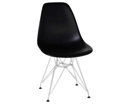 Стул обеденный DOBRIN DSR, ножки хром, цвет чёрный (B-03)