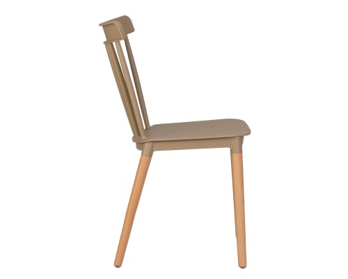 Набор 4 шт Стул обеденный DOBRIN THEO, ножки светлый бук, цвет бежевый (GR-03)