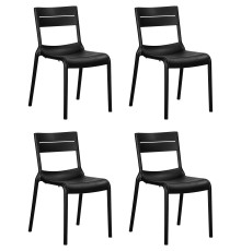 Набор 4 шт Стул обеденный DOBRIN TIM, черный (B-03)