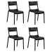 Набор 4 шт Стул обеденный DOBRIN TIM, черный (B-03)