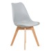 Набор 4 шт Стул обеденный DOBRIN JERRY SOFT, ножки светлый бук, цвет сиденья светло-серый (GR-01)