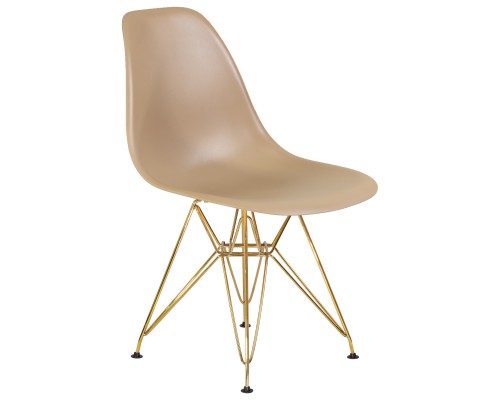 Стул обеденный DOBRIN DSR, ножки золотые, цвет бежевый (GR-03)