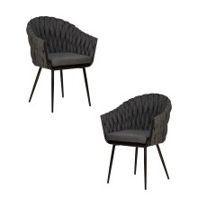 Набор 2 шт Стул обеденный DOBRIN MATILDA, графитовая ткань (LAR-275-21)