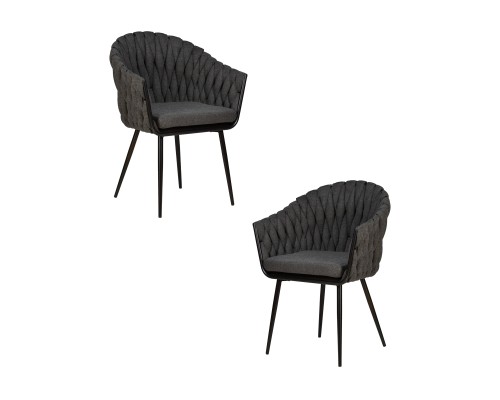 Набор 2 шт Стул обеденный DOBRIN MATILDA, графитовая ткань (LAR-275-21)