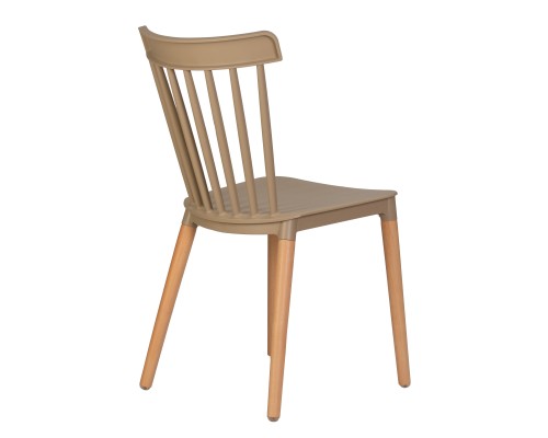 Набор 4 шт Стул обеденный DOBRIN THEO, ножки светлый бук, цвет бежевый (GR-03)