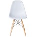 Стул обеденный DOBRIN DSW, ножки светлый бук, цвет белый (W-02)