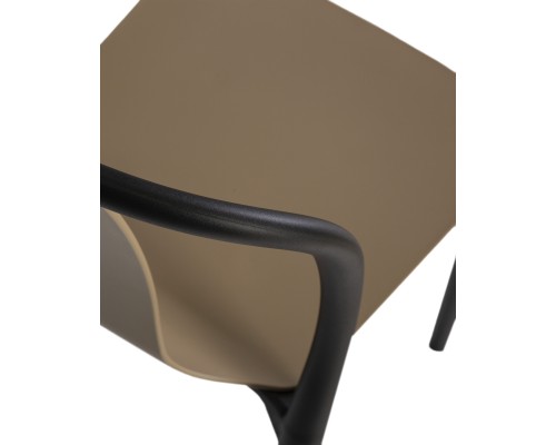 Набор 4 шт Стул обеденный DOBRIN ADAM, черный/бежевый