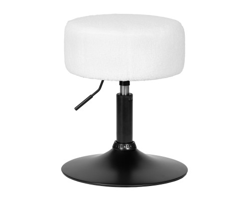 Пуф DOBRIN DANNY BLACK, белое букле