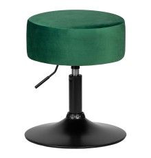 Пуф DOBRIN DANNY BLACK, зеленый велюр (MJ9-88)