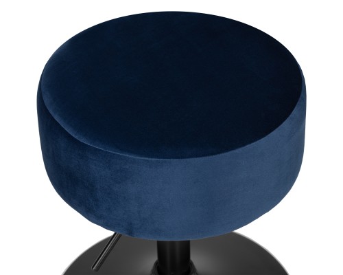 Пуф DOBRIN DANNY BLACK, синий велюр (MJ9-117)