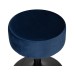 Пуф DOBRIN DANNY BLACK, синий велюр (MJ9-117)
