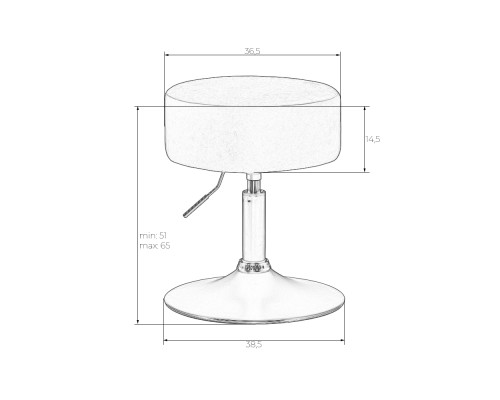 Пуф DOBRIN DANNY, черный PU