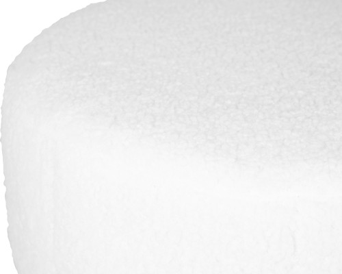 Пуф DOBRIN DANNY BLACK, белое букле