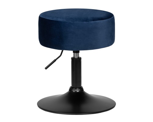 Пуф DOBRIN DANNY BLACK, синий велюр (MJ9-117)