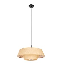 44096 Подвесной светильник MARFORD, 1х60W (E27), H1100, ?500, сталь черный / рогожа, натуральный