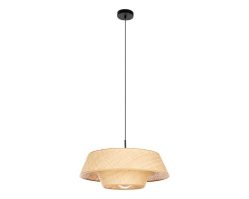 44096 Подвесной светильник MARFORD, 1х60W (E27), H1100, ?500, сталь черный / рогожа, натуральный