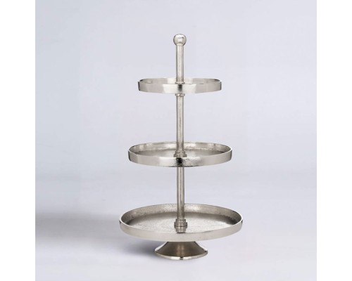 427644 Блюдо-этажерка декоративное  BABIRIK H510 алюминий, хром