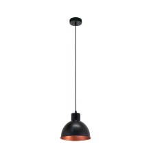 Подвесной светильник Eglo Truro 1 49238 черный, медный E27 60 Вт