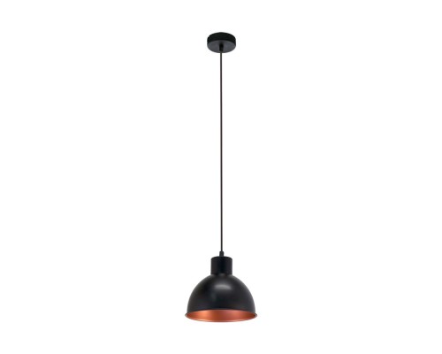 Подвесной светильник Eglo Truro 1 49238 черный, медный E27 60 Вт