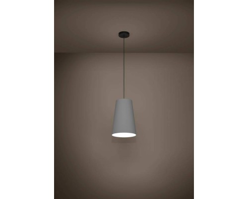 390135 Подвес PETROSA, 1x40W(E27), сталь, черный, текстиль, серый, белый