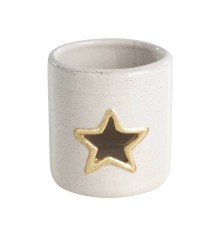 422411  Подсвечник рождественский CATACOL, светло-серый, бежевый, 75х80х75 мм