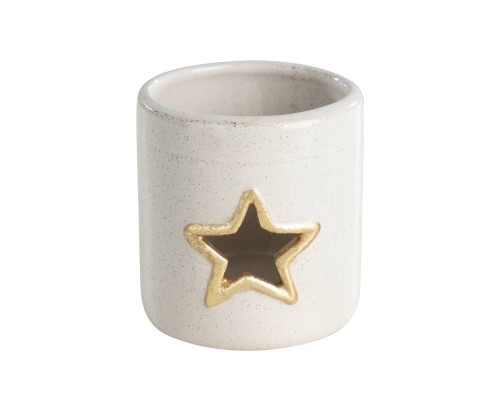 422411  Подсвечник рождественский CATACOL, светло-серый, бежевый, 75х80х75 мм