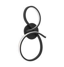 901268 Светод бра SERPINS, 11,4W(LED), алюминий, сталь, черный, пластик, белый, 3000K, 1400lm