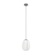 390457 Светодиодный подвес с регулировкой цветовой температуры MENORCA, 1X7W 1X1,6W(LED), ?220, 2200-6500K, 700lm, сталь, никель черный, белый