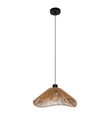 44072 Подвесной светильник LAVISTER, 1х60W (E27), H1100, ?390, сталь черный / бумага, натуральный